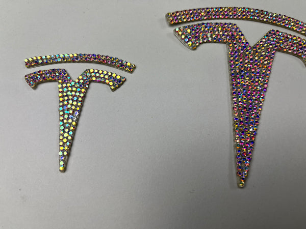 Tesla Model 3 T-Logo Diamant Aufkleber 3er-Set