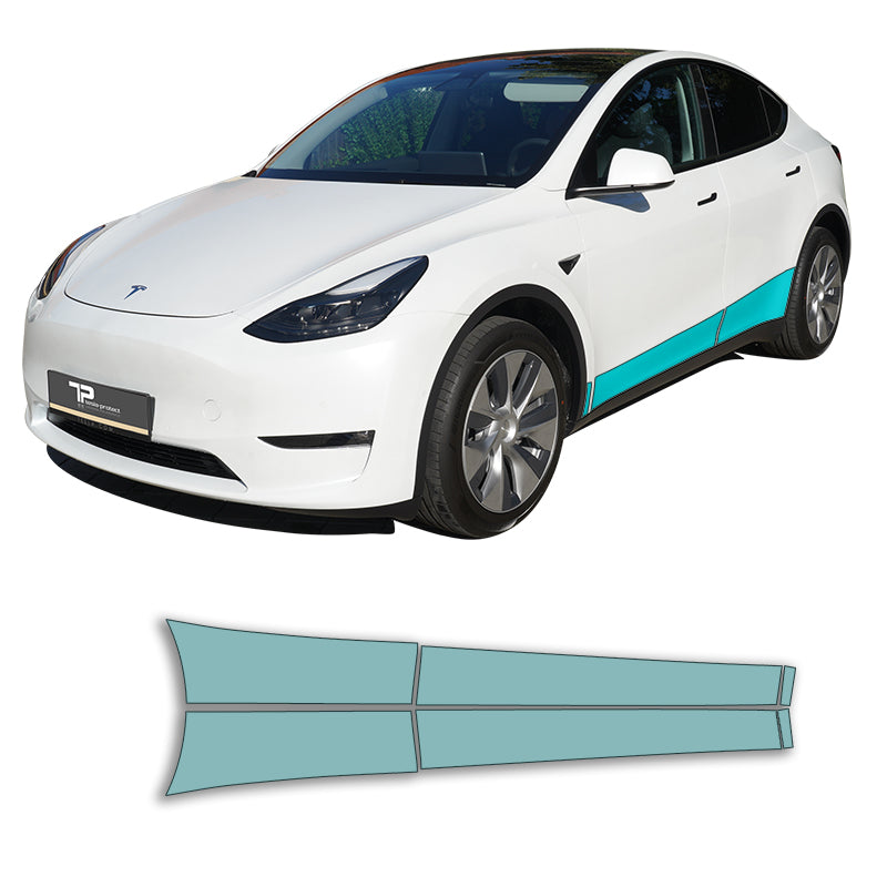 Tesla Model Y Schutzfolie - Seitenschweller - 6-teiliges Set - PPF pai –  E-Mobility Shop
