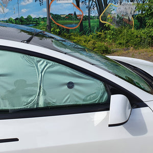 TESBEAUTY Camping Sichtschutz Vorhang speziell für Tesla Model 3,  verbesserte 4-lagige 7-teilige Camping-Sonnenschutz,  Windschutzscheibenabdeckung