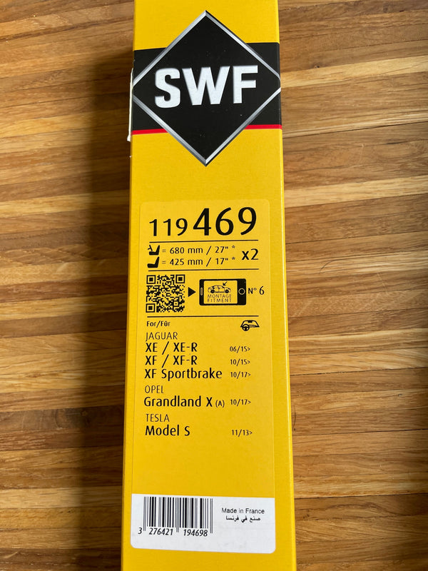 SWF VisioFlex 119 469 - Wischerblätter für Tesla Model S - 1 Wischer-Paar Frontscheibe, Scheibenwischer