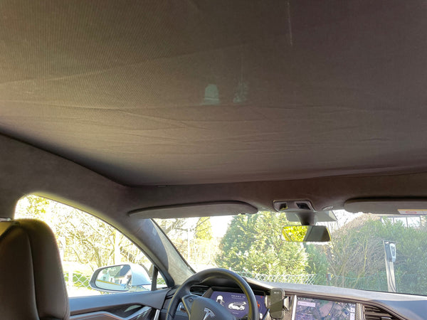 Sonnenschutzelement Tesla Model S - durchgehendes Glasdach - 2-geteiltes Set