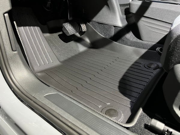 VW ID.3 Fussmatten-Set - 3-teilig - Allwettermatten wasserdicht - Gummimatten
