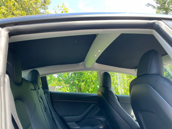 Tesla Model 3 Sonnenschutz-Elemente 4-teiliges Set - für alle M3 außer 2021er US-Produktion
