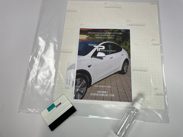 Tesla Model Y Schutzfolie - 2er Set, hintere Schweller - PPF Paint Protection Film