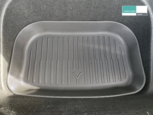 Tesla Model Y Kabelfach Allwetter-Schutzmatte - Streifendesign - Tool Box Mat