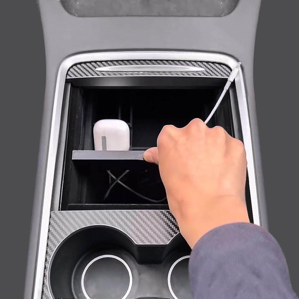 Organizer Box mit Ladekabel-Durchführung - Tesla Model 3, E-Mobility Shop