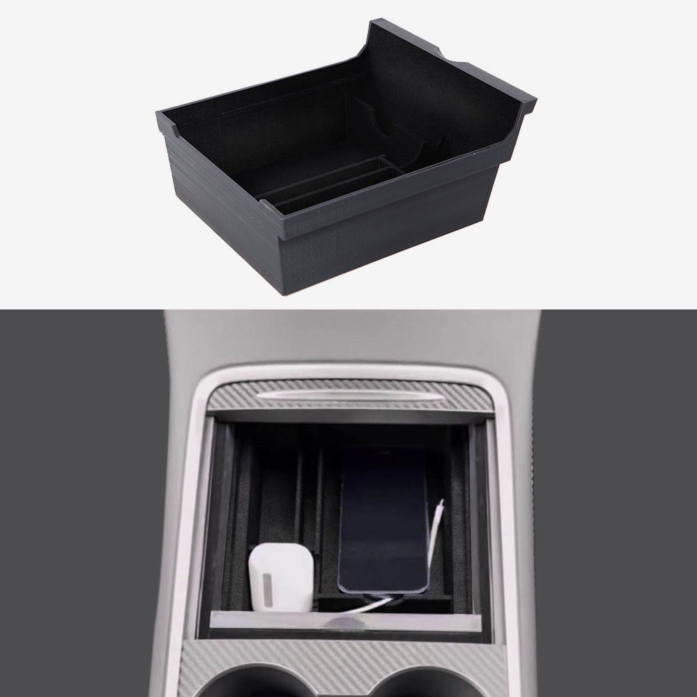 Organizer Box mit Ladekabel-Durchführung - Tesla Model 3 / Y - Mj