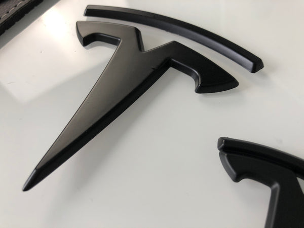 T-Logo Set für vorne, hinten und Lenkrad für Model 3 - Kappen