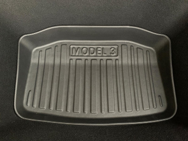 Tesla Model 3 Kabelfach-Matte - Allwettermatte - Streifendesign (M3 2021-2023)